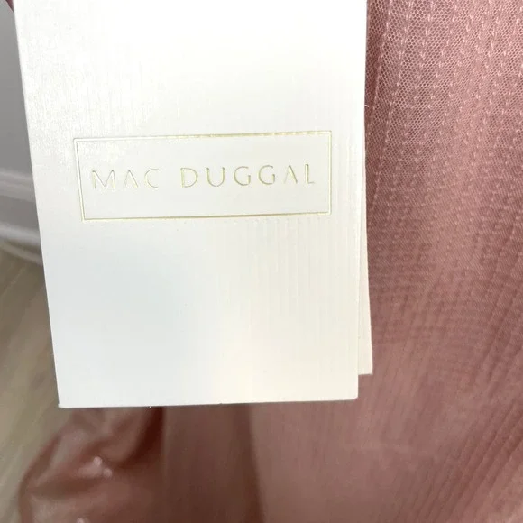 Mac Duggal Sequined Ruffled Cut Out Lace Up Gown In Rose Pink 10829 Size 8 New - Picture 13 of 16